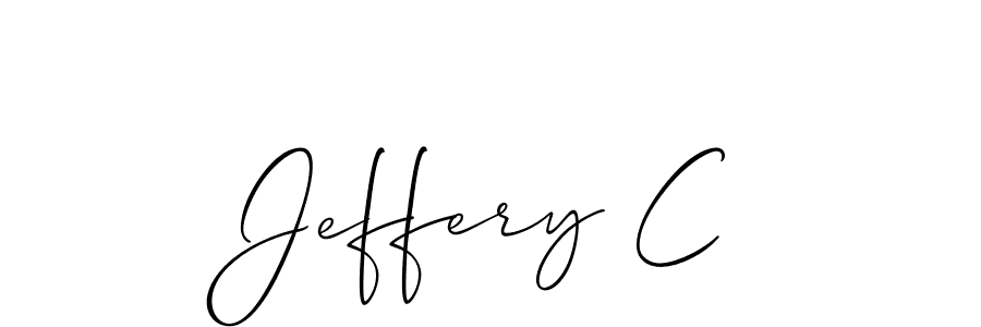 Also You can easily find your signature by using the search form. We will create Jeffery C name handwritten signature images for you free of cost using Allison_Script sign style. Jeffery C signature style 2 images and pictures png