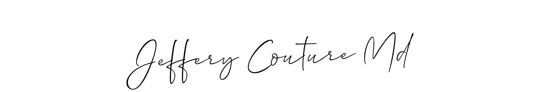 Make a beautiful signature design for name Jeffery Couture Md. With this signature (Allison_Script) style, you can create a handwritten signature for free. Jeffery Couture Md signature style 2 images and pictures png