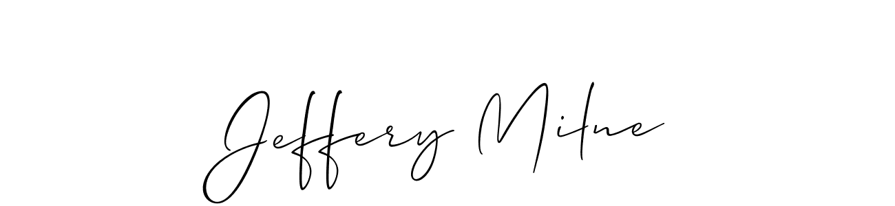 Create a beautiful signature design for name Jeffery Milne. With this signature (Allison_Script) fonts, you can make a handwritten signature for free. Jeffery Milne signature style 2 images and pictures png
