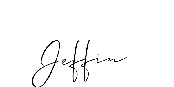 How to make Jeffin signature? Allison_Script is a professional autograph style. Create handwritten signature for Jeffin name. Jeffin signature style 2 images and pictures png