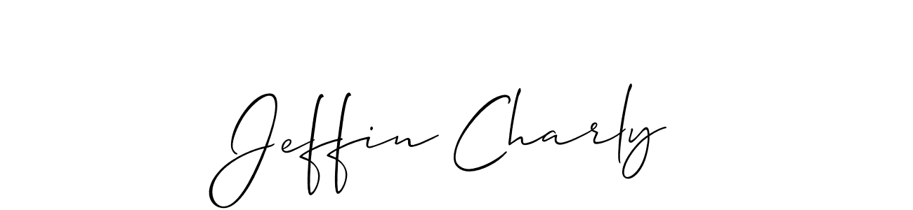 How to make Jeffin Charly signature? Allison_Script is a professional autograph style. Create handwritten signature for Jeffin Charly name. Jeffin Charly signature style 2 images and pictures png