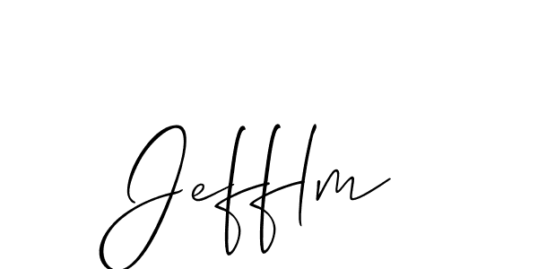 Allison_Script is a professional signature style that is perfect for those who want to add a touch of class to their signature. It is also a great choice for those who want to make their signature more unique. Get Jefflm name to fancy signature for free. Jefflm signature style 2 images and pictures png