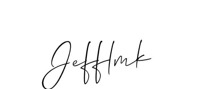 How to Draw Jefflmk signature style? Allison_Script is a latest design signature styles for name Jefflmk. Jefflmk signature style 2 images and pictures png