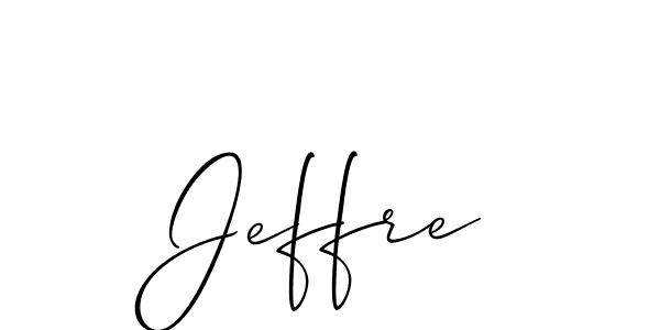 Create a beautiful signature design for name Jeffre. With this signature (Allison_Script) fonts, you can make a handwritten signature for free. Jeffre signature style 2 images and pictures png
