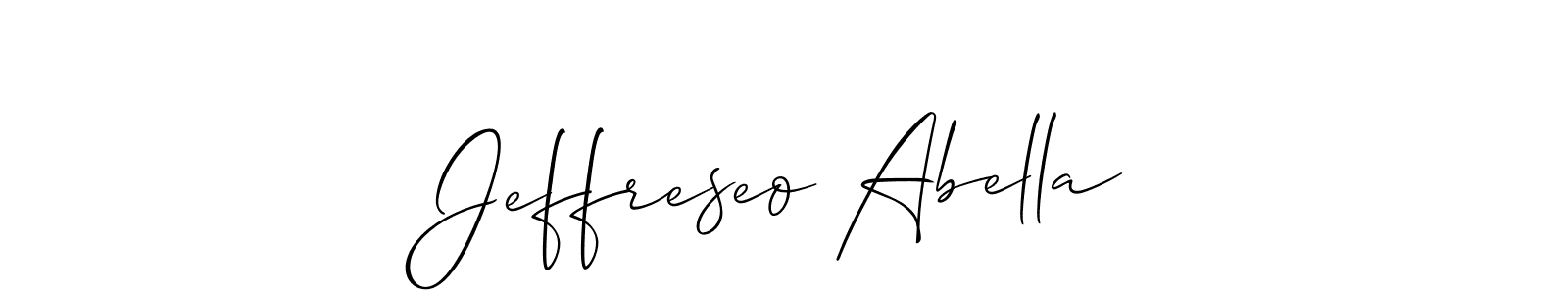 How to Draw Jeffreseo Abella signature style? Allison_Script is a latest design signature styles for name Jeffreseo Abella. Jeffreseo Abella signature style 2 images and pictures png