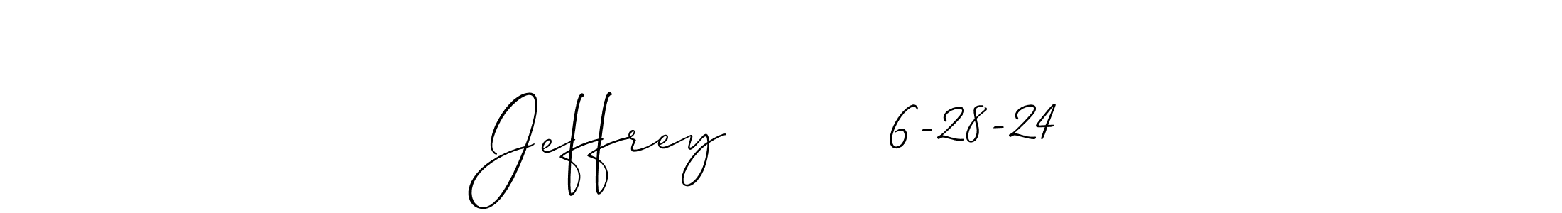 Create a beautiful signature design for name Jeffrey        6-28-24. With this signature (Allison_Script) fonts, you can make a handwritten signature for free. Jeffrey        6-28-24 signature style 2 images and pictures png