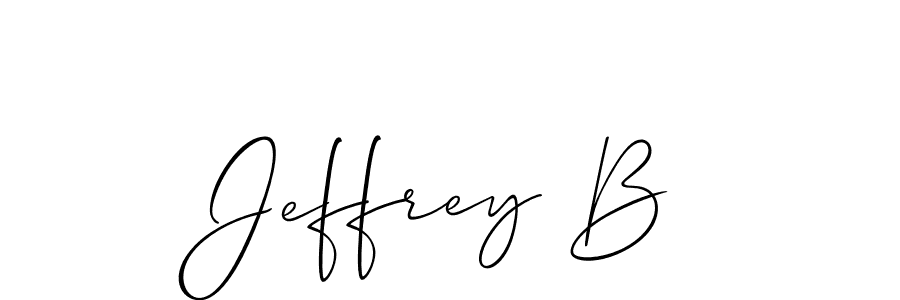 How to make Jeffrey B name signature. Use Allison_Script style for creating short signs online. This is the latest handwritten sign. Jeffrey B signature style 2 images and pictures png