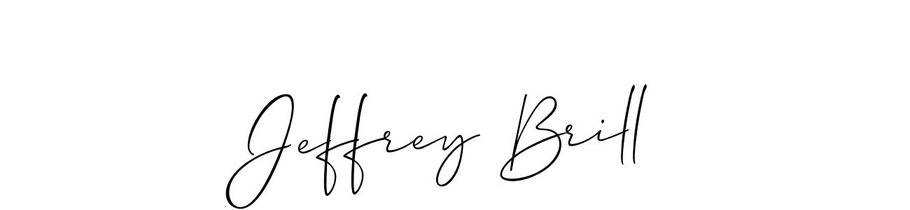 Design your own signature with our free online signature maker. With this signature software, you can create a handwritten (Allison_Script) signature for name Jeffrey Brill. Jeffrey Brill signature style 2 images and pictures png