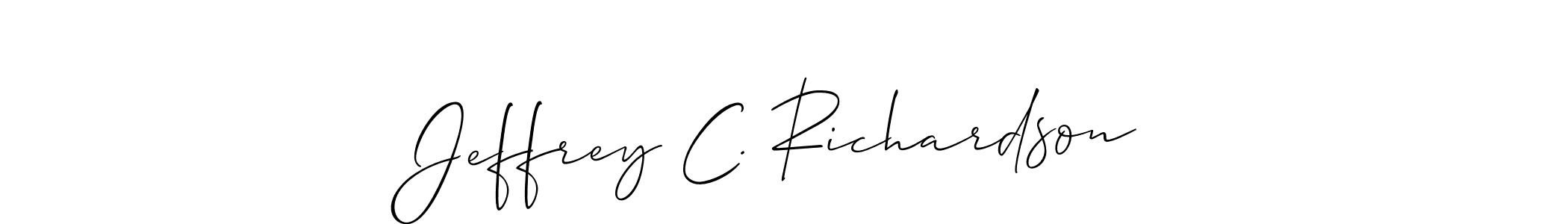 Best and Professional Signature Style for Jeffrey C. Richardson. Allison_Script Best Signature Style Collection. Jeffrey C. Richardson signature style 2 images and pictures png