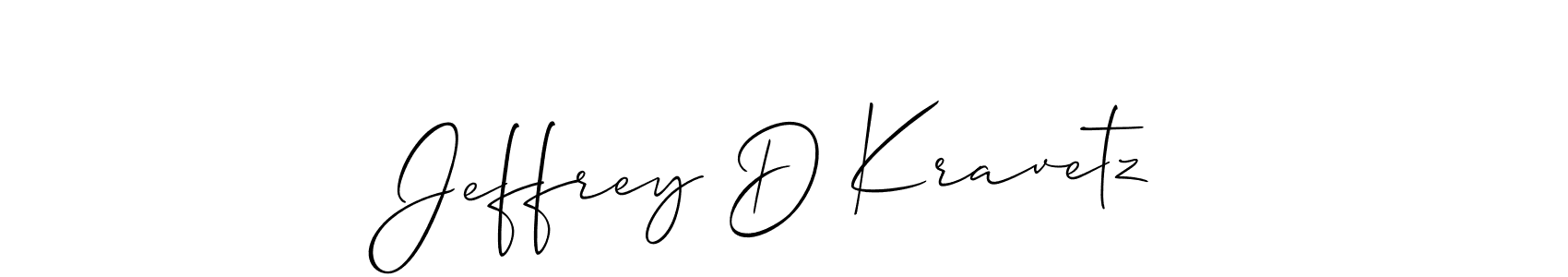 Use a signature maker to create a handwritten signature online. With this signature software, you can design (Allison_Script) your own signature for name Jeffrey D Kravetz. Jeffrey D Kravetz signature style 2 images and pictures png