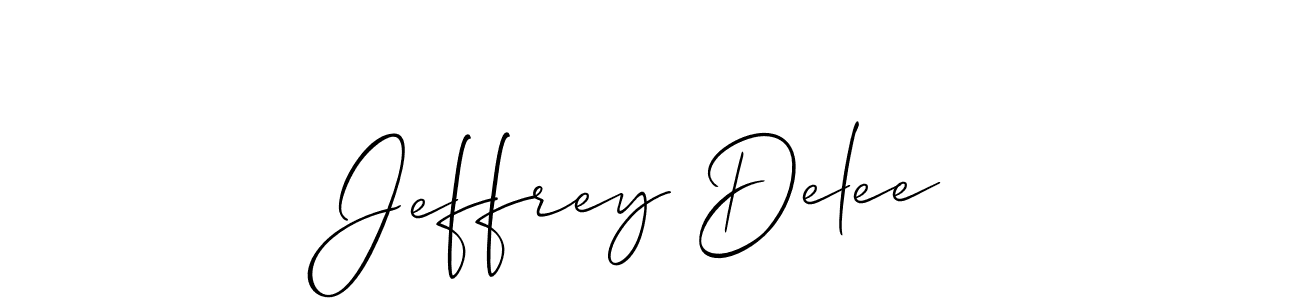 It looks lik you need a new signature style for name Jeffrey Delee. Design unique handwritten (Allison_Script) signature with our free signature maker in just a few clicks. Jeffrey Delee signature style 2 images and pictures png