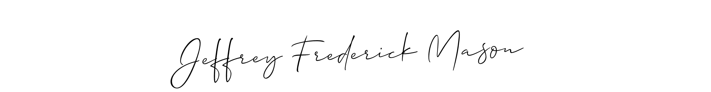 Create a beautiful signature design for name Jeffrey Frederick Mason. With this signature (Allison_Script) fonts, you can make a handwritten signature for free. Jeffrey Frederick Mason signature style 2 images and pictures png