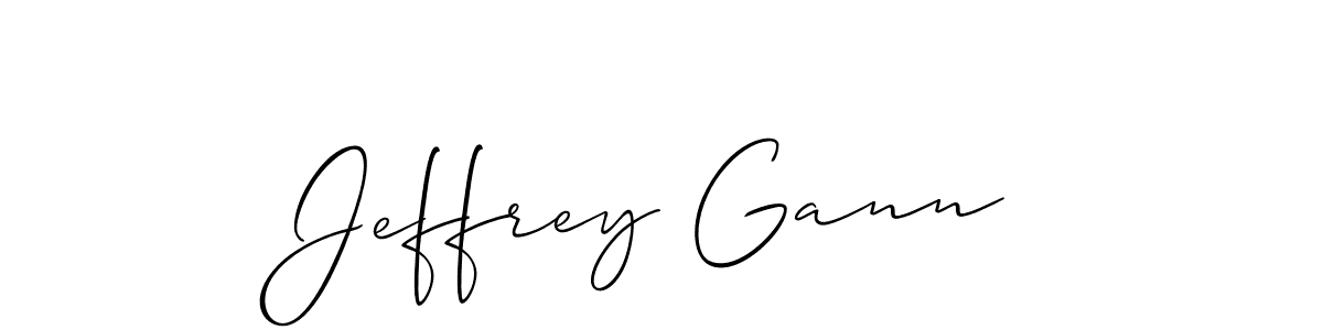 Use a signature maker to create a handwritten signature online. With this signature software, you can design (Allison_Script) your own signature for name Jeffrey Gann. Jeffrey Gann signature style 2 images and pictures png