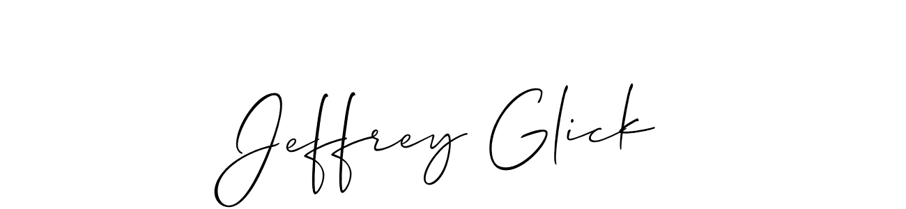 Make a beautiful signature design for name Jeffrey Glick. With this signature (Allison_Script) style, you can create a handwritten signature for free. Jeffrey Glick signature style 2 images and pictures png