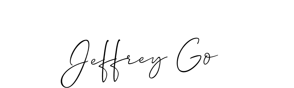 How to make Jeffrey Go signature? Allison_Script is a professional autograph style. Create handwritten signature for Jeffrey Go name. Jeffrey Go signature style 2 images and pictures png