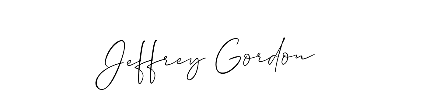 Use a signature maker to create a handwritten signature online. With this signature software, you can design (Allison_Script) your own signature for name Jeffrey Gordon. Jeffrey Gordon signature style 2 images and pictures png