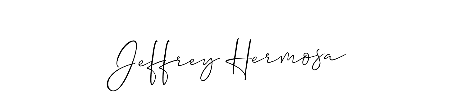This is the best signature style for the Jeffrey Hermosa name. Also you like these signature font (Allison_Script). Mix name signature. Jeffrey Hermosa signature style 2 images and pictures png