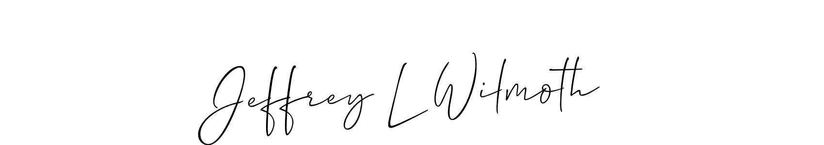 Make a short Jeffrey L Wilmoth signature style. Manage your documents anywhere anytime using Allison_Script. Create and add eSignatures, submit forms, share and send files easily. Jeffrey L Wilmoth signature style 2 images and pictures png