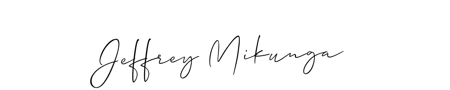 Design your own signature with our free online signature maker. With this signature software, you can create a handwritten (Allison_Script) signature for name Jeffrey Mikunga. Jeffrey Mikunga signature style 2 images and pictures png