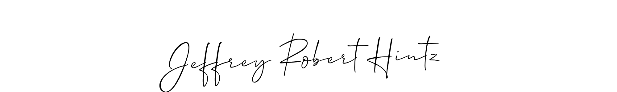 Create a beautiful signature design for name Jeffrey Robert Hintz. With this signature (Allison_Script) fonts, you can make a handwritten signature for free. Jeffrey Robert Hintz signature style 2 images and pictures png