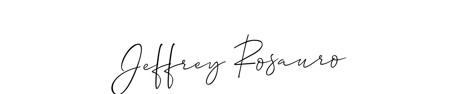 Make a short Jeffrey Rosauro signature style. Manage your documents anywhere anytime using Allison_Script. Create and add eSignatures, submit forms, share and send files easily. Jeffrey Rosauro signature style 2 images and pictures png