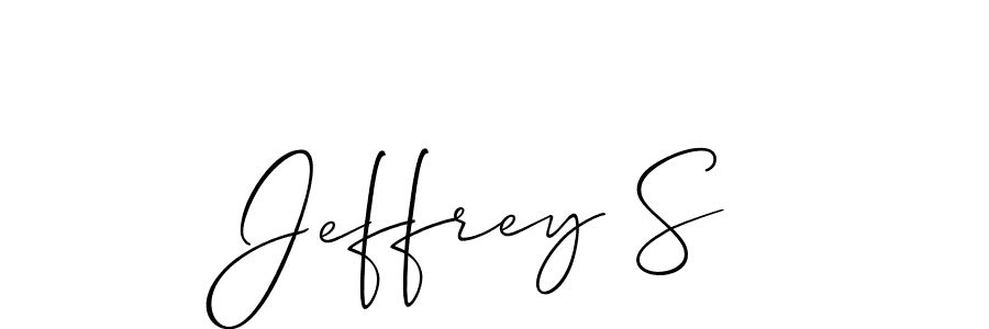 Make a beautiful signature design for name Jeffrey S. With this signature (Allison_Script) style, you can create a handwritten signature for free. Jeffrey S signature style 2 images and pictures png