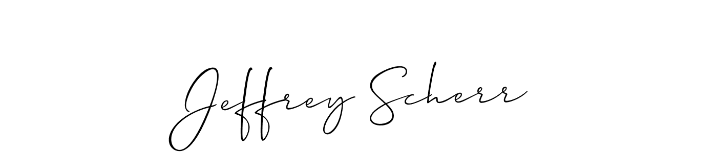 Allison_Script is a professional signature style that is perfect for those who want to add a touch of class to their signature. It is also a great choice for those who want to make their signature more unique. Get Jeffrey Scherr name to fancy signature for free. Jeffrey Scherr signature style 2 images and pictures png