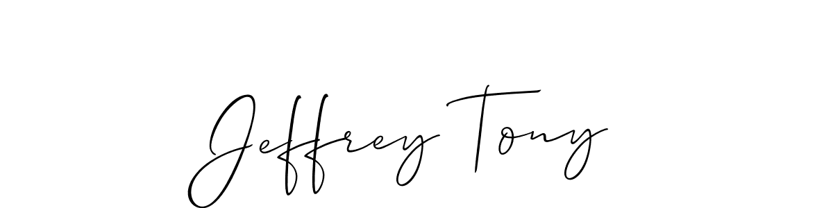 How to make Jeffrey Tony name signature. Use Allison_Script style for creating short signs online. This is the latest handwritten sign. Jeffrey Tony signature style 2 images and pictures png