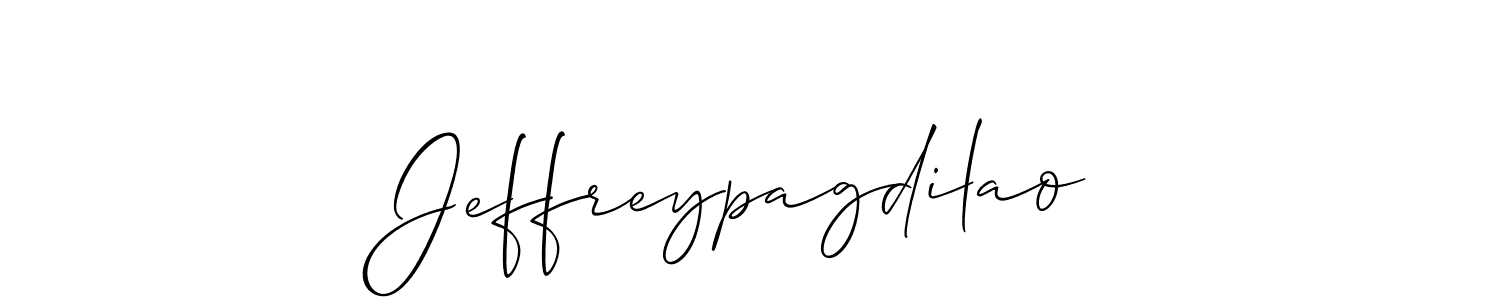 How to make Jeffreypagdilao signature? Allison_Script is a professional autograph style. Create handwritten signature for Jeffreypagdilao name. Jeffreypagdilao signature style 2 images and pictures png