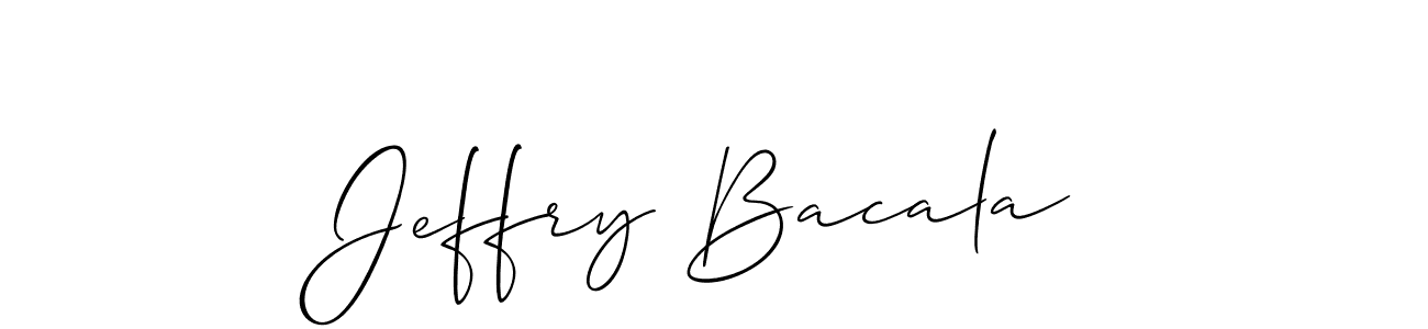 The best way (Allison_Script) to make a short signature is to pick only two or three words in your name. The name Jeffry Bacala include a total of six letters. For converting this name. Jeffry Bacala signature style 2 images and pictures png