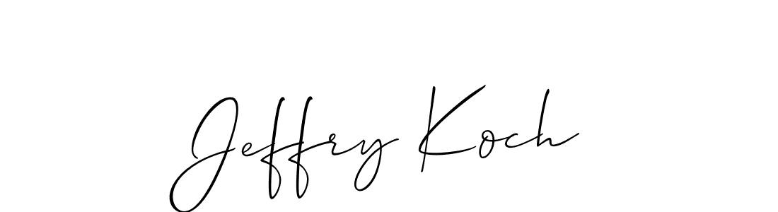 How to make Jeffry Koch name signature. Use Allison_Script style for creating short signs online. This is the latest handwritten sign. Jeffry Koch signature style 2 images and pictures png