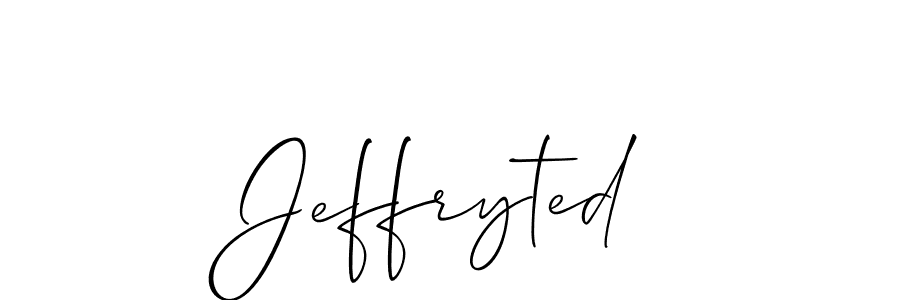 Design your own signature with our free online signature maker. With this signature software, you can create a handwritten (Allison_Script) signature for name Jeffryted. Jeffryted signature style 2 images and pictures png