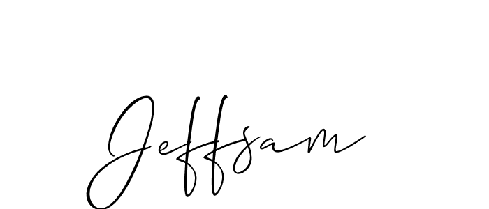 Similarly Allison_Script is the best handwritten signature design. Signature creator online .You can use it as an online autograph creator for name Jeffsam. Jeffsam signature style 2 images and pictures png