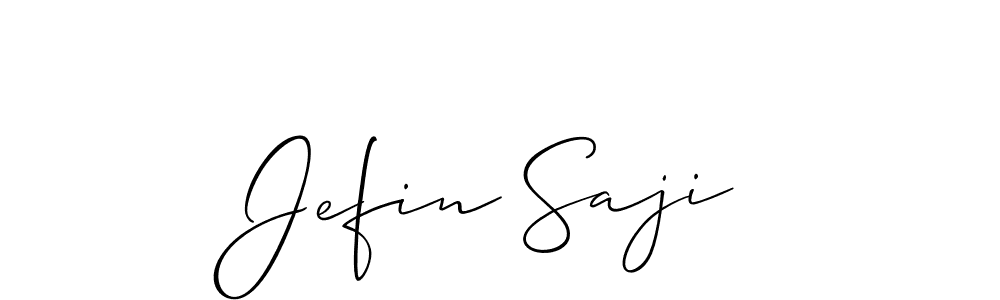 Allison_Script is a professional signature style that is perfect for those who want to add a touch of class to their signature. It is also a great choice for those who want to make their signature more unique. Get Jefin Saji name to fancy signature for free. Jefin Saji signature style 2 images and pictures png