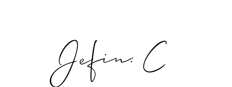 Similarly Allison_Script is the best handwritten signature design. Signature creator online .You can use it as an online autograph creator for name Jefin. C. Jefin. C signature style 2 images and pictures png
