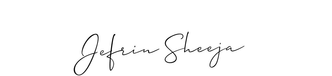 How to Draw Jefrin Sheeja signature style? Allison_Script is a latest design signature styles for name Jefrin Sheeja. Jefrin Sheeja signature style 2 images and pictures png