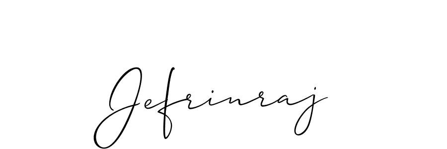 How to make Jefrinraj name signature. Use Allison_Script style for creating short signs online. This is the latest handwritten sign. Jefrinraj signature style 2 images and pictures png