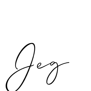 Also we have Jeg name is the best signature style. Create professional handwritten signature collection using Allison_Script autograph style. Jeg signature style 2 images and pictures png