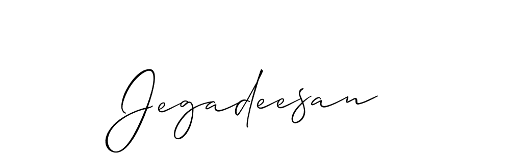 Use a signature maker to create a handwritten signature online. With this signature software, you can design (Allison_Script) your own signature for name Jegadeesan. Jegadeesan signature style 2 images and pictures png