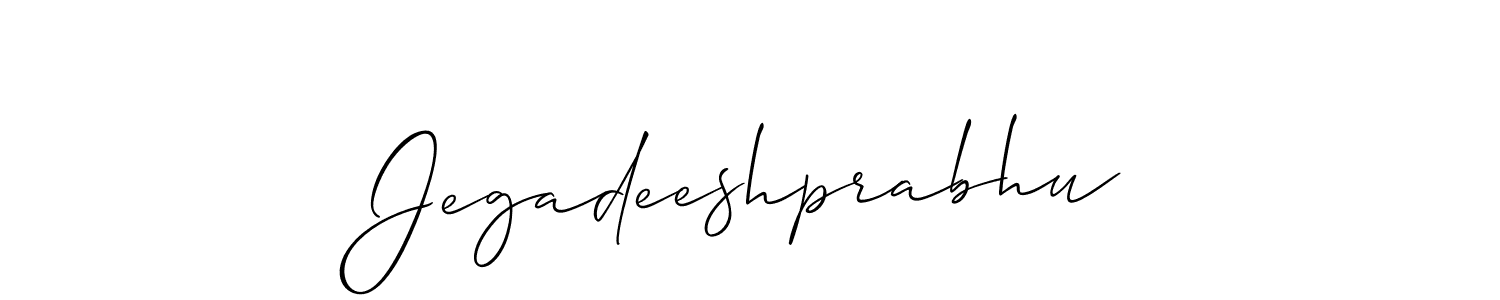 Design your own signature with our free online signature maker. With this signature software, you can create a handwritten (Allison_Script) signature for name Jegadeeshprabhu. Jegadeeshprabhu signature style 2 images and pictures png