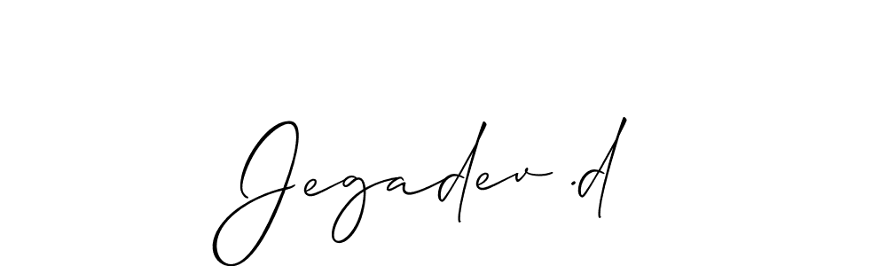 if you are searching for the best signature style for your name Jegadev .d. so please give up your signature search. here we have designed multiple signature styles  using Allison_Script. Jegadev .d signature style 2 images and pictures png