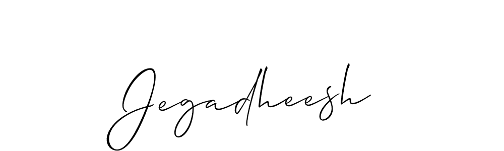 How to make Jegadheesh signature? Allison_Script is a professional autograph style. Create handwritten signature for Jegadheesh name. Jegadheesh signature style 2 images and pictures png