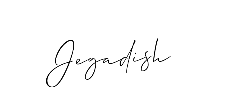 Allison_Script is a professional signature style that is perfect for those who want to add a touch of class to their signature. It is also a great choice for those who want to make their signature more unique. Get Jegadish name to fancy signature for free. Jegadish signature style 2 images and pictures png