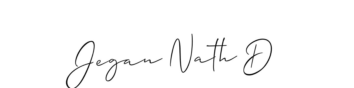 Design your own signature with our free online signature maker. With this signature software, you can create a handwritten (Allison_Script) signature for name Jegan Nath D. Jegan Nath D signature style 2 images and pictures png