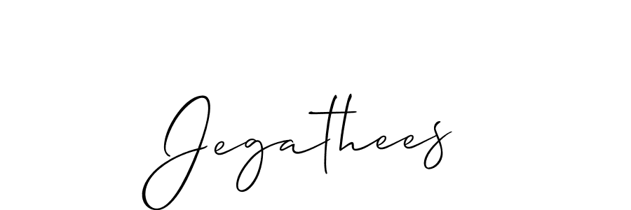 It looks lik you need a new signature style for name Jegathees. Design unique handwritten (Allison_Script) signature with our free signature maker in just a few clicks. Jegathees signature style 2 images and pictures png