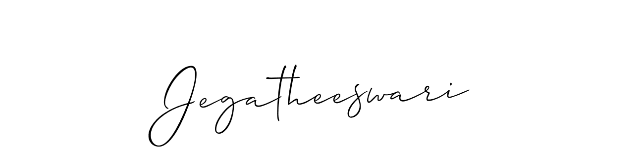 Also You can easily find your signature by using the search form. We will create Jegatheeswari name handwritten signature images for you free of cost using Allison_Script sign style. Jegatheeswari signature style 2 images and pictures png