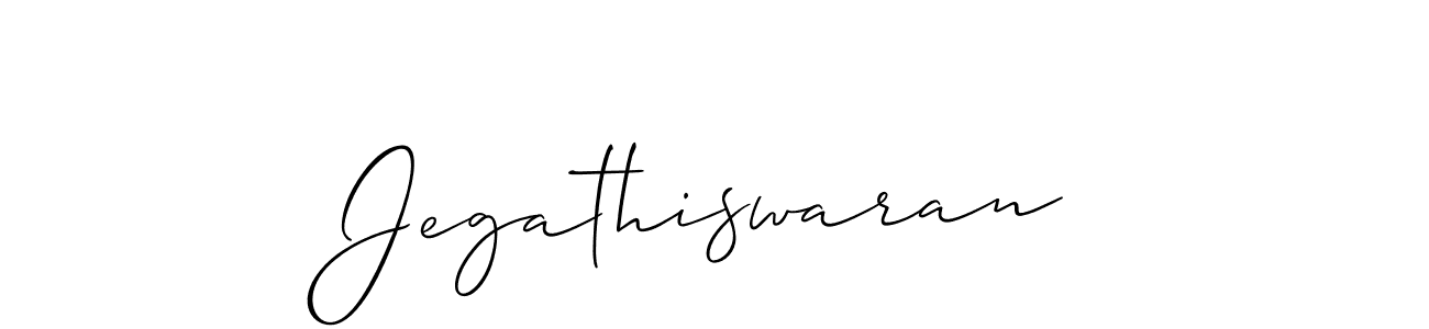 How to make Jegathiswaran name signature. Use Allison_Script style for creating short signs online. This is the latest handwritten sign. Jegathiswaran signature style 2 images and pictures png