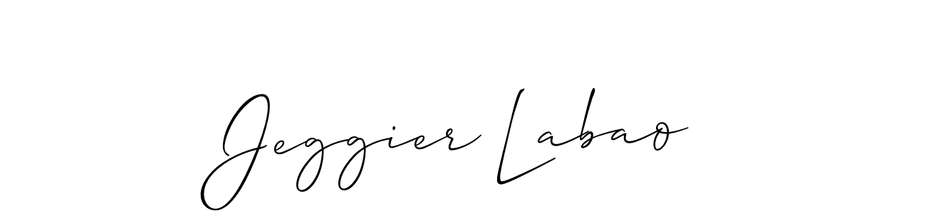 Similarly Allison_Script is the best handwritten signature design. Signature creator online .You can use it as an online autograph creator for name Jeggier Labao. Jeggier Labao signature style 2 images and pictures png