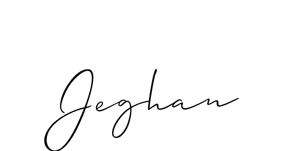 Use a signature maker to create a handwritten signature online. With this signature software, you can design (Allison_Script) your own signature for name Jeghan. Jeghan signature style 2 images and pictures png