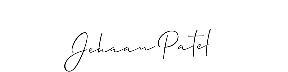 Make a beautiful signature design for name Jehaan Patel. With this signature (Allison_Script) style, you can create a handwritten signature for free. Jehaan Patel signature style 2 images and pictures png